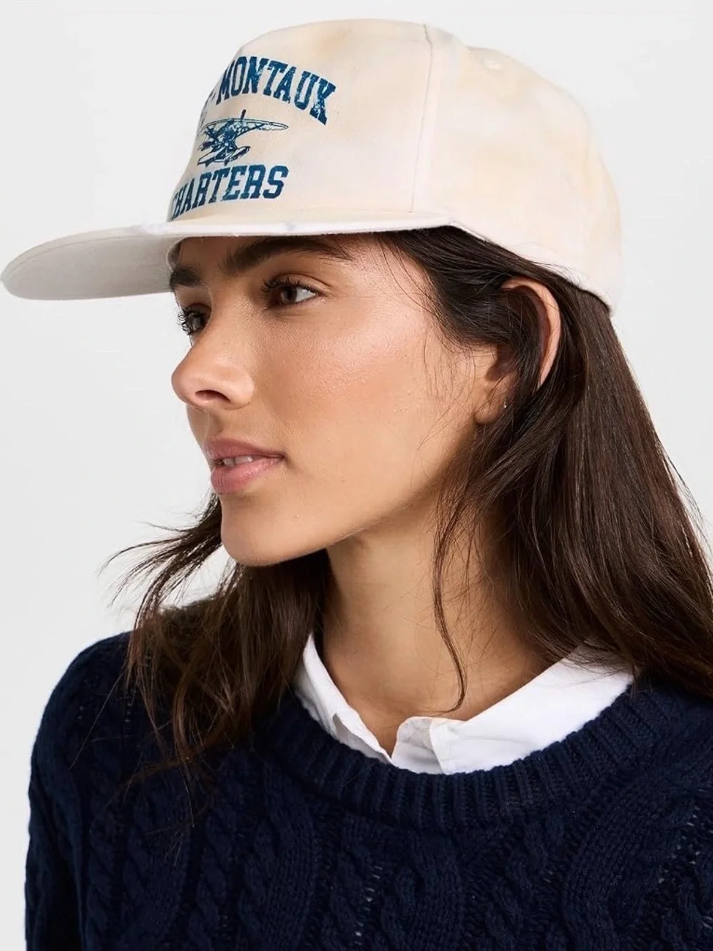 ⭐️New⭐️NYC-Montauk Charters Embroidered Beige Baseball Cap